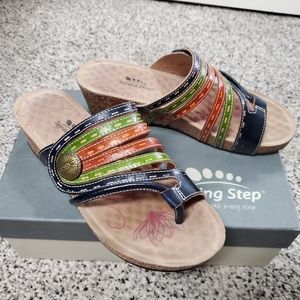 Spring Step Calen leather wedge sandals - 7.5 LNIB